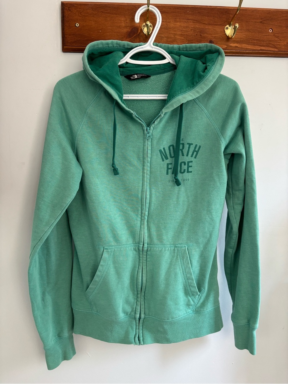 The North Face Women's Seafoam Green Zip Hoodie